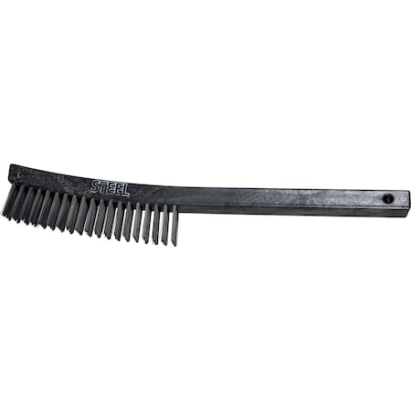 Pferd Curved Handle Scratch Brush, Plstc, 4"x19 85016